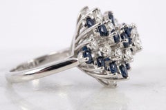 Cartier 6.60 Carat Diamond and Sapphire Platinum Ring