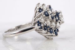 Cartier 6.60 Carat Diamond and Sapphire Platinum Ring
