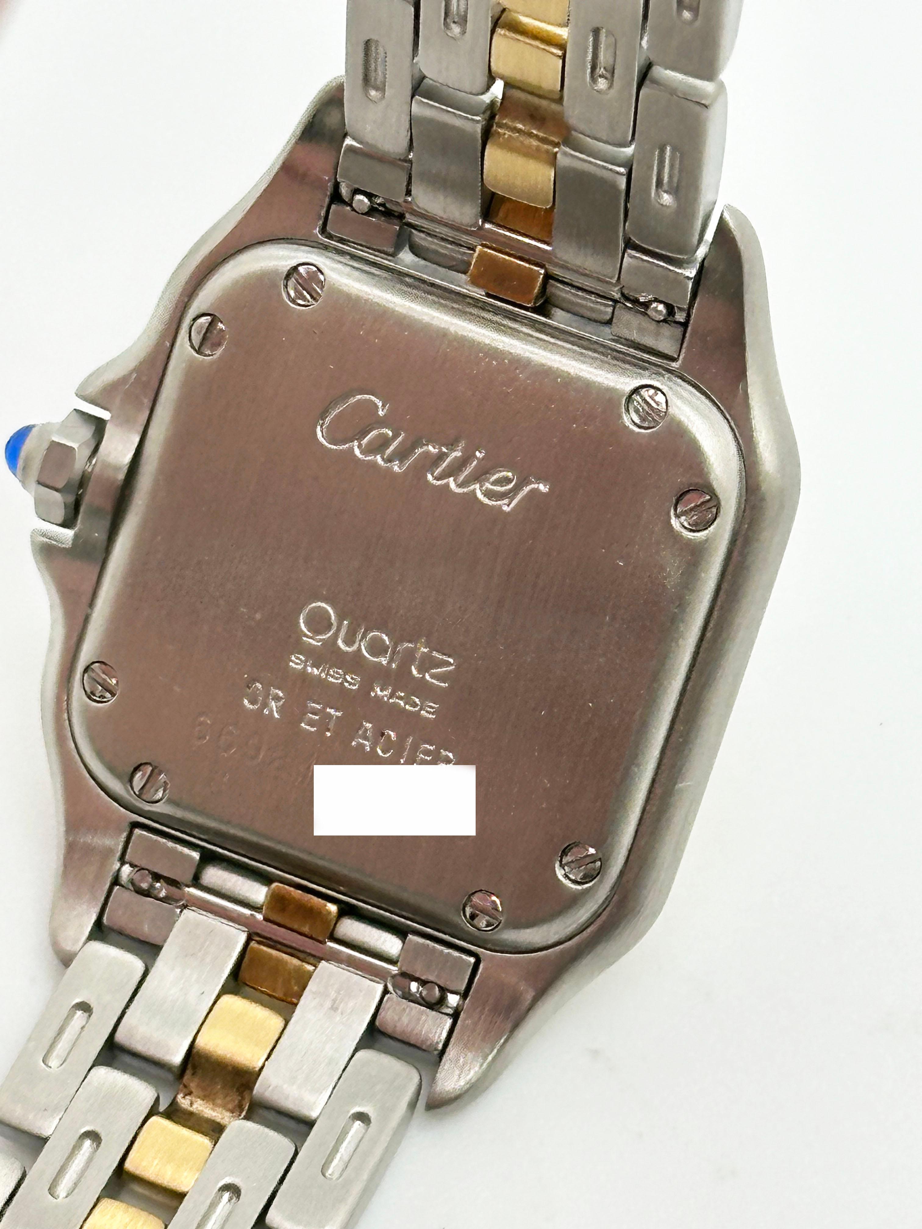 Cartier Panthere Ladies One Row 66921 18K Yellow Gold Stainless Steel Box Paper 2