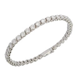 Cartier 6.75 Carat Diamond White Gold Tennis Bracelet