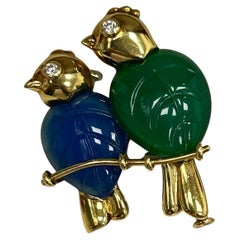 Broche en forme d'oiseau des années 70 de Cartier