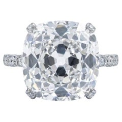 Cartier 7.5 Carat Cushion Brilliant Cut Diamond Ring
