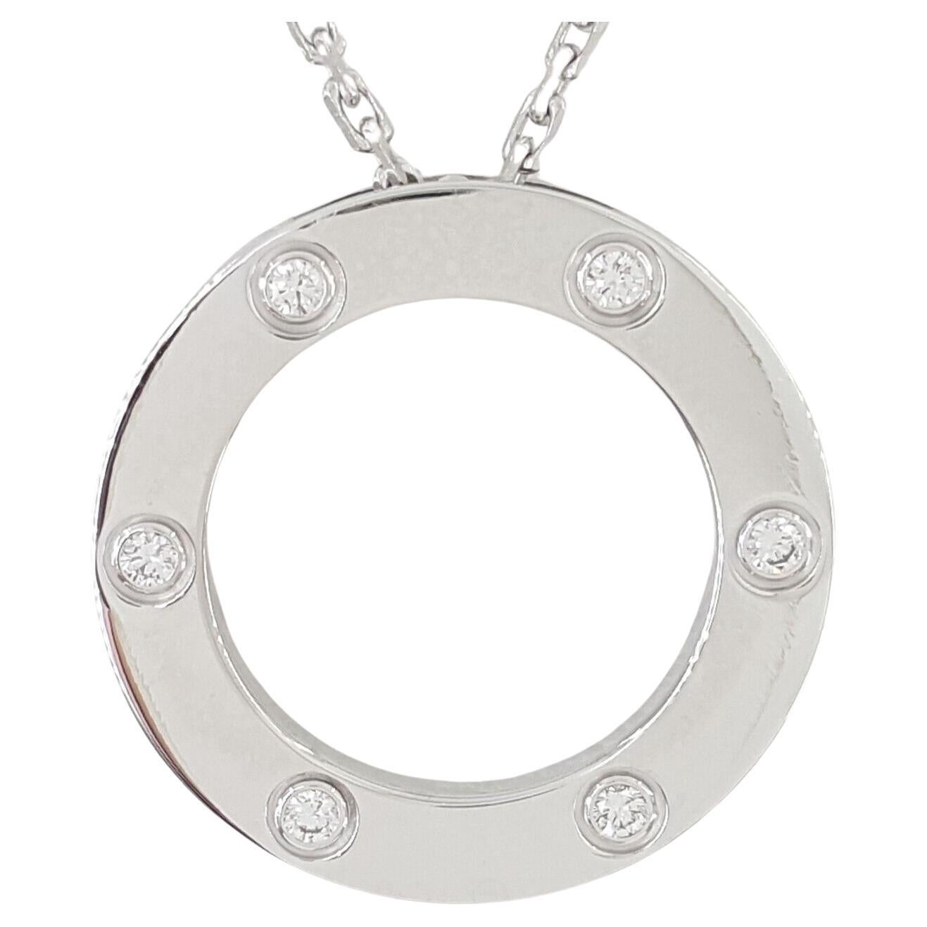 Cartier 750  OJO Diamond Pendant Necklace  For Sale