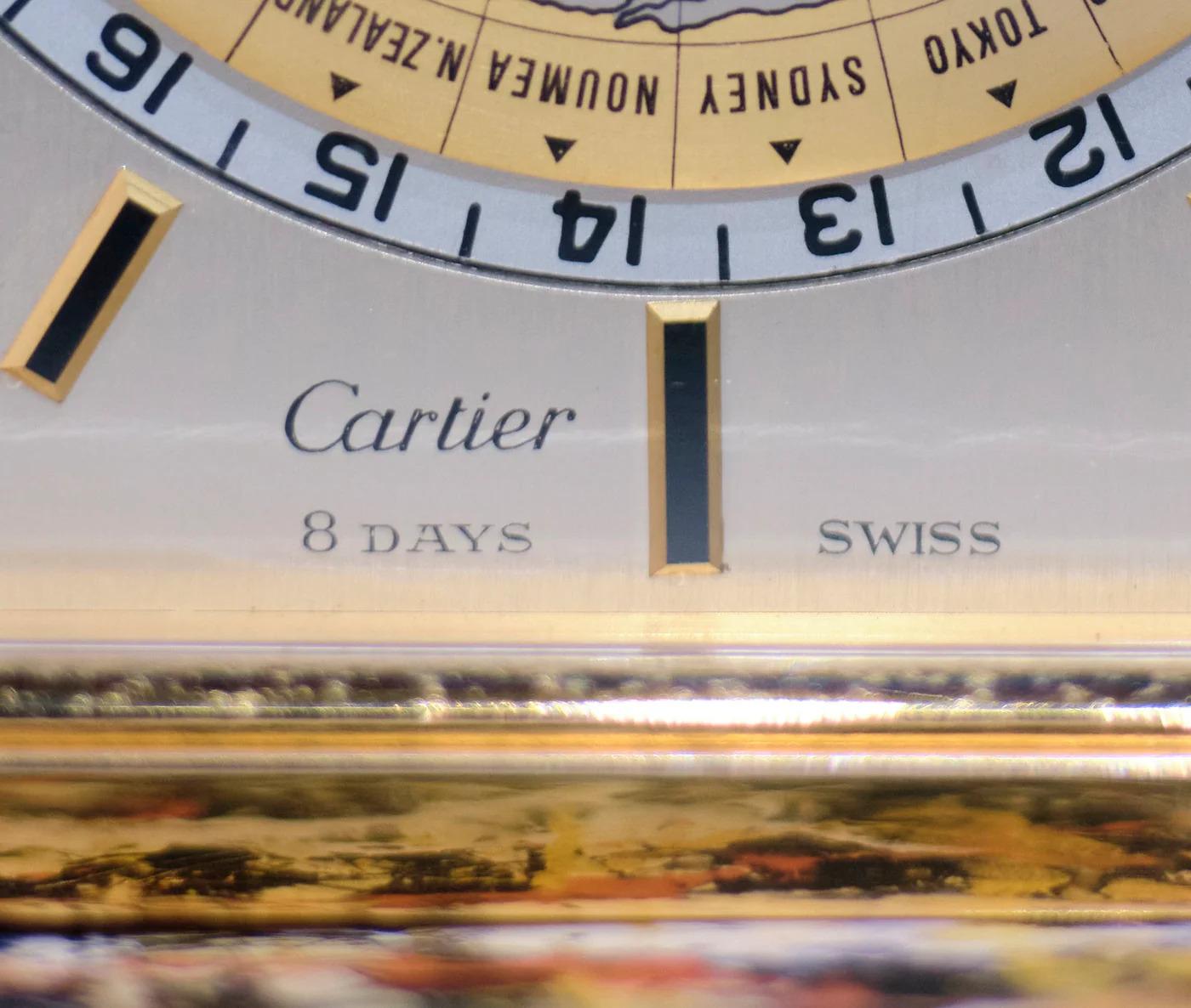 Cartier 8-Tage-Weltzeituhr, Lanvin Charles of the Ritz, 1964-71 im Angebot 1