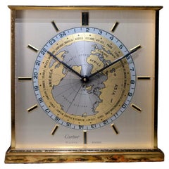 Used Cartier 8-Day World Time Clock, Lanvin Charles of the Ritz, 1964–71