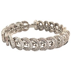 Cartier A L'Infini 18 Karat White Gold Diamond Flip Bracelet