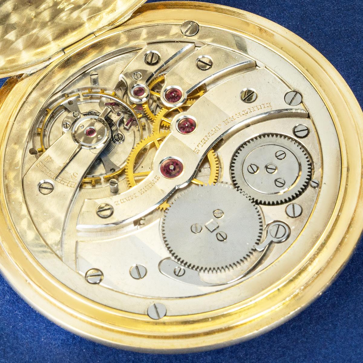 Cartier. Eine seltene Gold Hälfte Hunter Slim Kleid Taschenuhr C1930 im Angebot 2