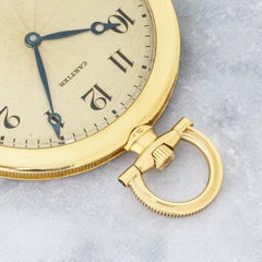 Cartier. A Rare Gold Slim Keyless Lever Pocket Watch C1930