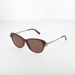 Vintage Cartier Red Acetate Women's Sunglasses with Panther Details