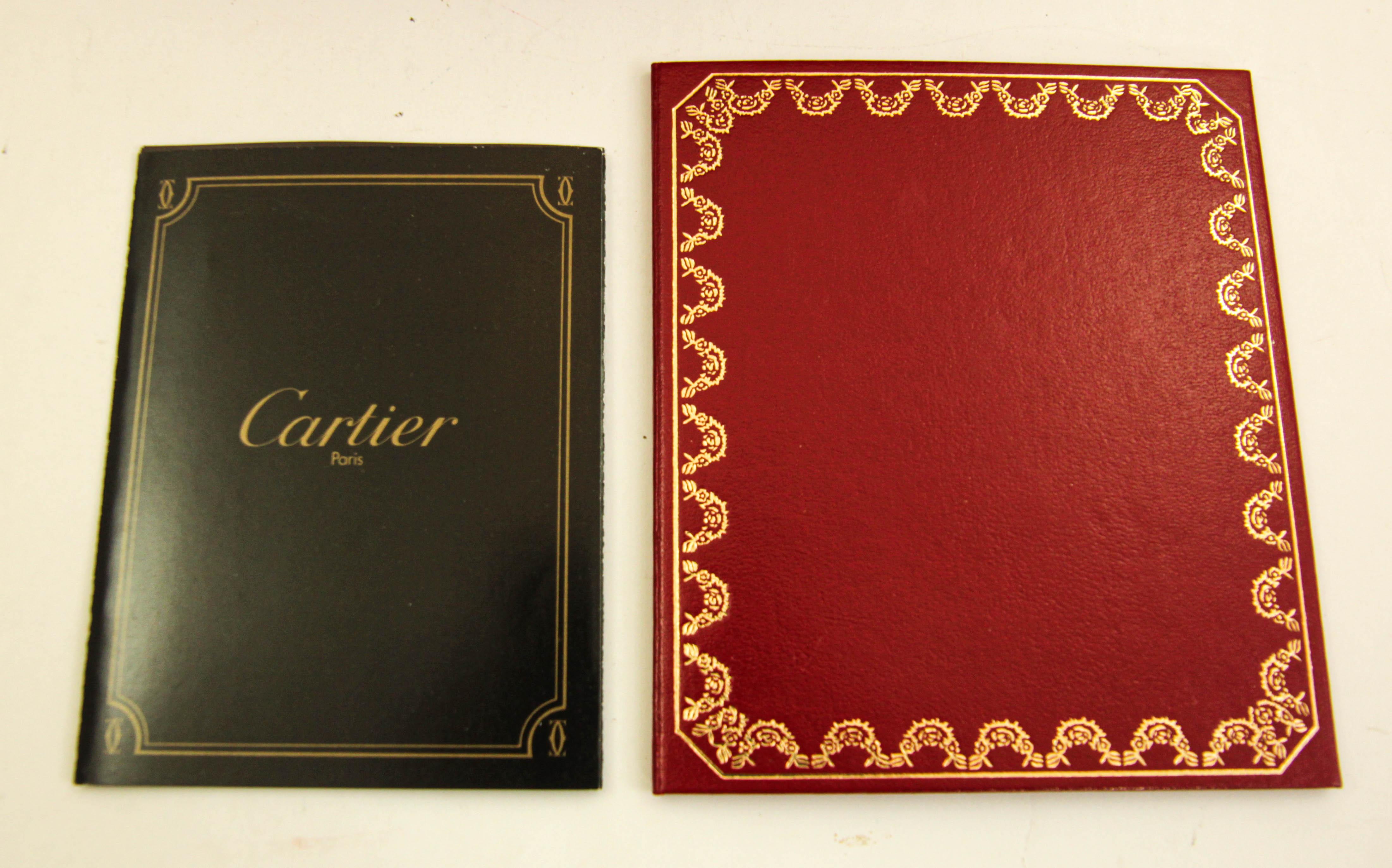 Cartier Accordion Clock with Date and White Roman Numeral Dial Circa 1980 For Sale 6