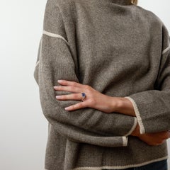 Cartier AGL 5,62 Karat Ceylon No Heat Saphir Diamant 18k Gold Ring