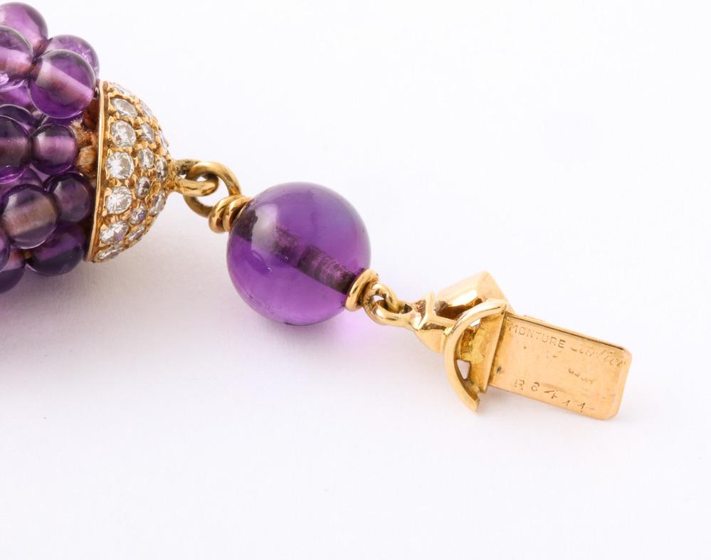 Cartier AGL No Heat Ceylon Gelb Saphir Amethyst Diamant Halskette 9