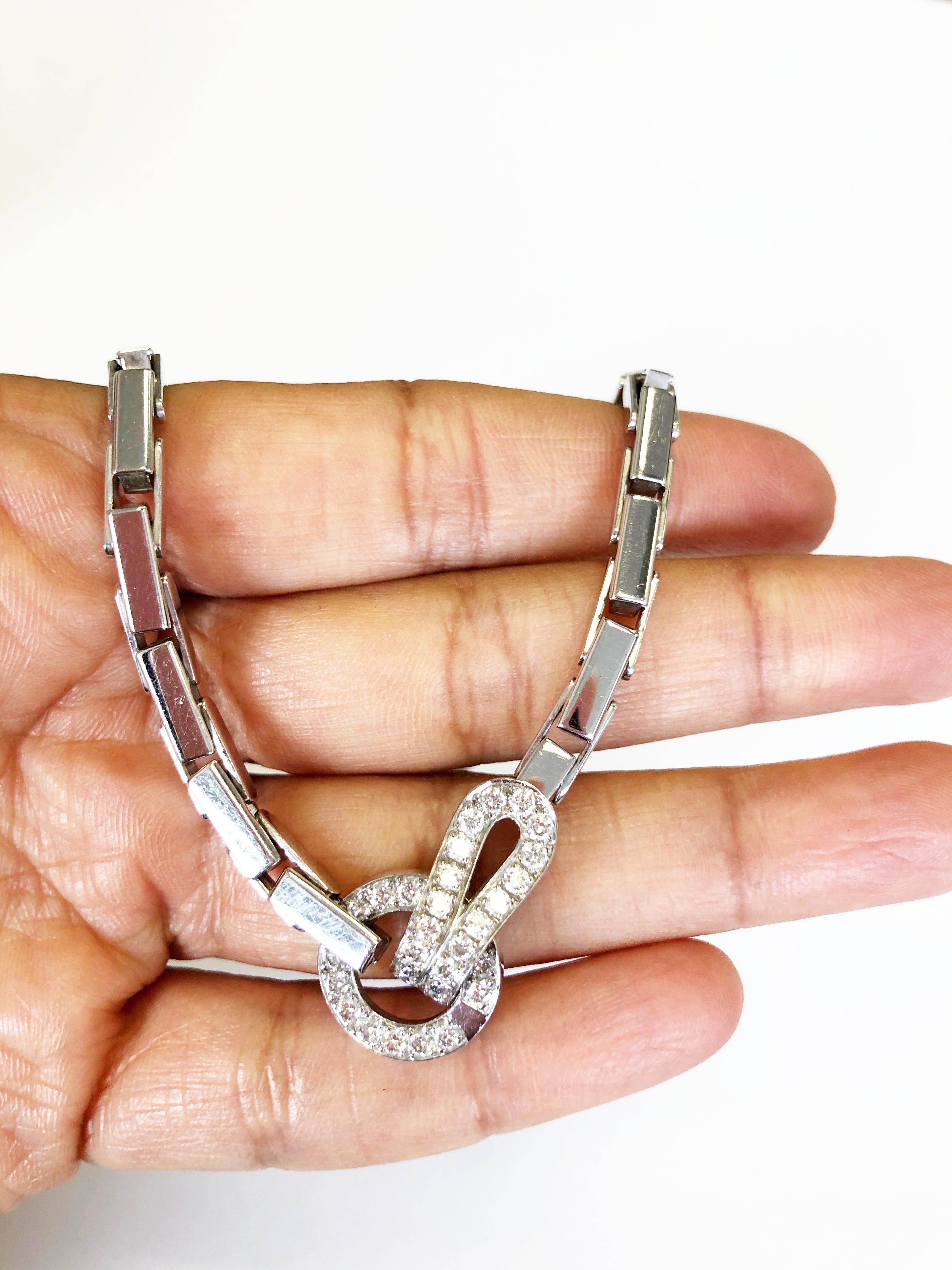 cartier agrafe herringbone necklace