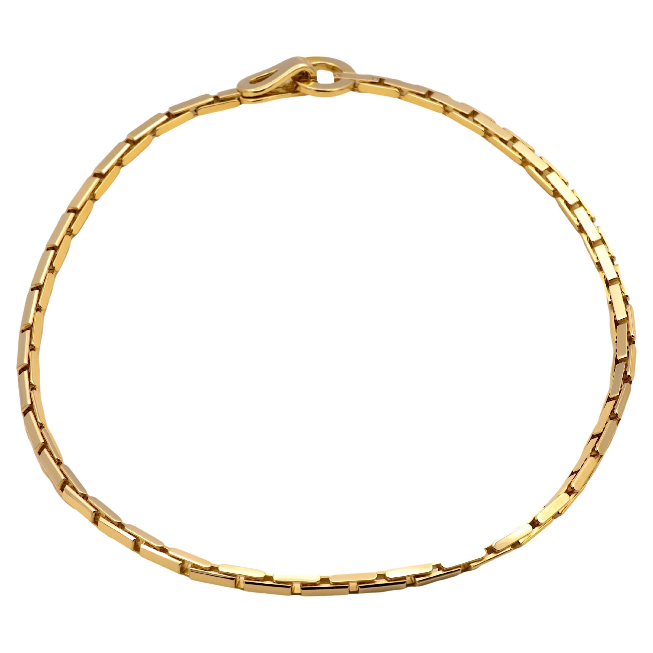 Cartier Agrafe 18K Yellow Gold Link Necklace 16" Long For Sale