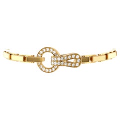 Cartier Agrafe Chain Link Bracelet 18K Yellow Gold and Diamonds