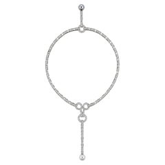 Cartier Agrafe Diamond and Pearl Necklace