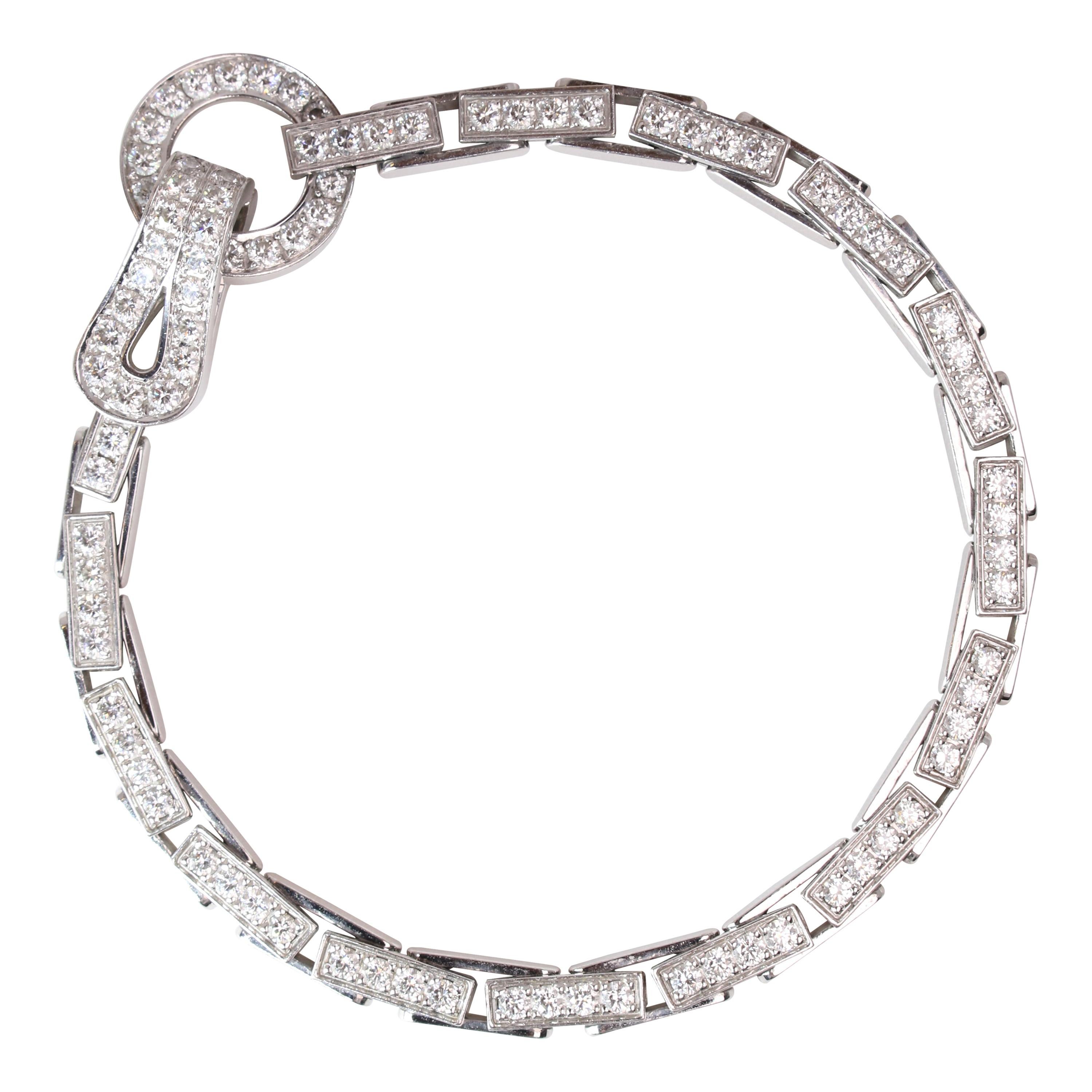 Cartier Agrafe White Gold Diamond Bracelet 