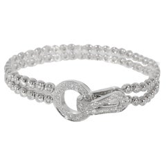 Cartier Bracelet Agrafe en or blanc 18 carats et diamants de 3,99 carats