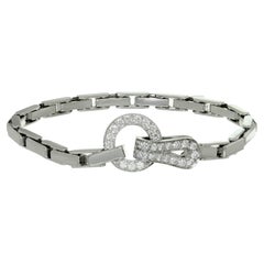 Cartier Agrafe Diamond Clasp 18 White Gold Bracelet