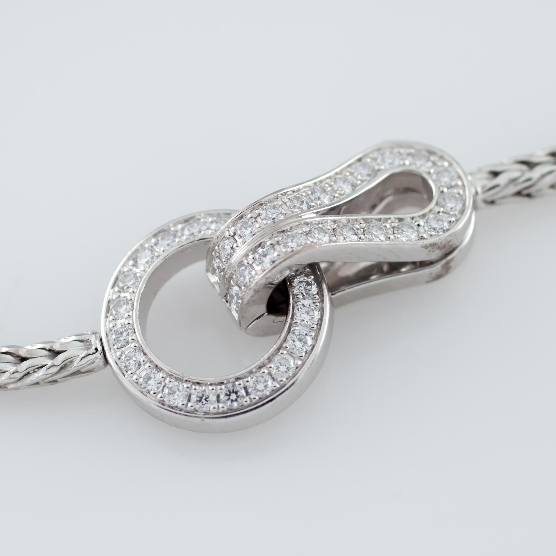 Cartier Bracelet Agrafe en or blanc 18 carats avec fermoir en diamants 1