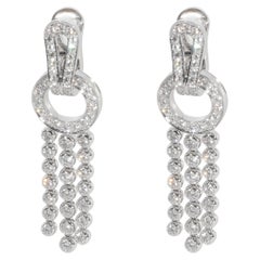 Cartier Agrafe Diamond Earring in 18k White Gold 3.31 CTW