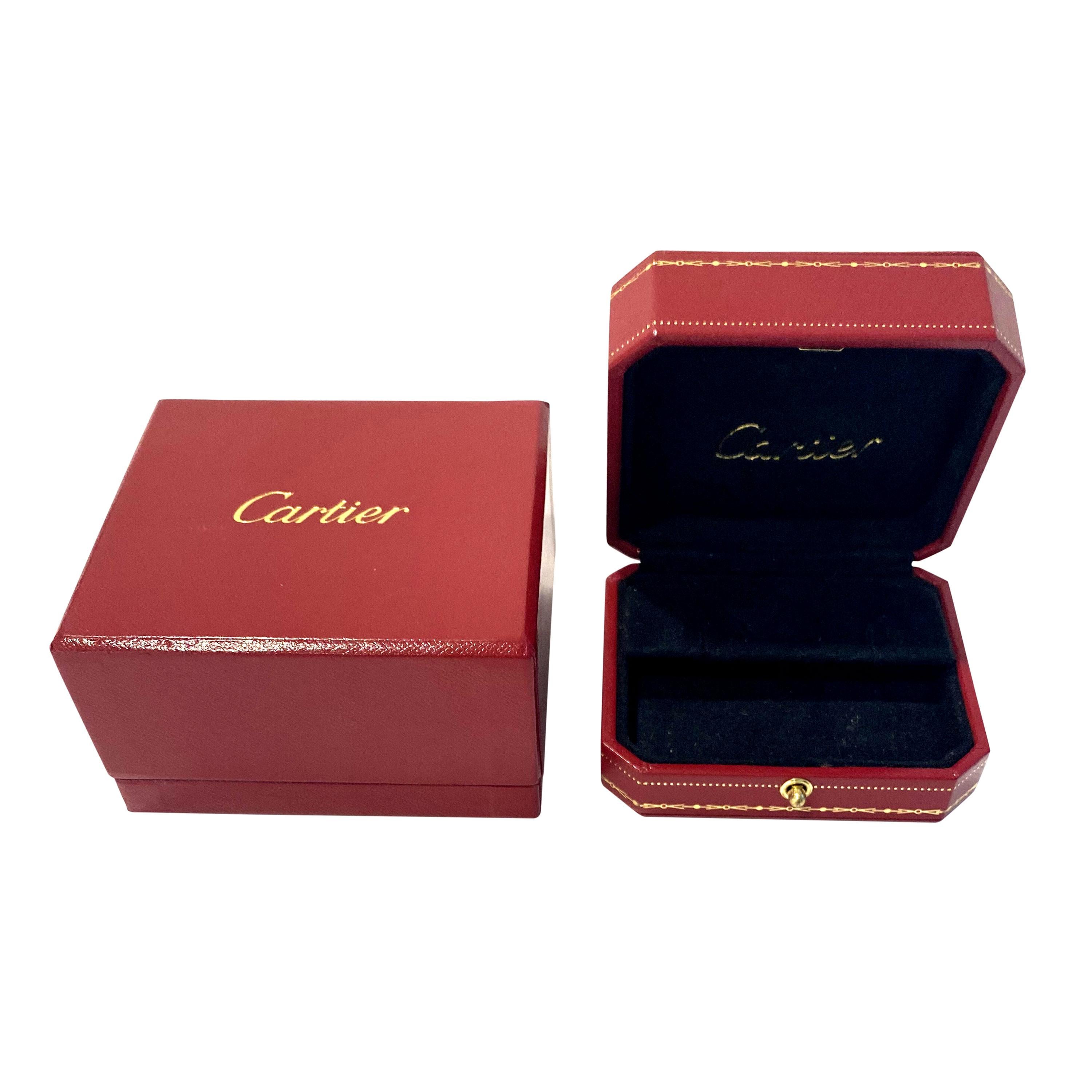Cartier Agrafe Diamant-Ohrringe aus 18 Karat Gelbgold 1,24 Karat Damen