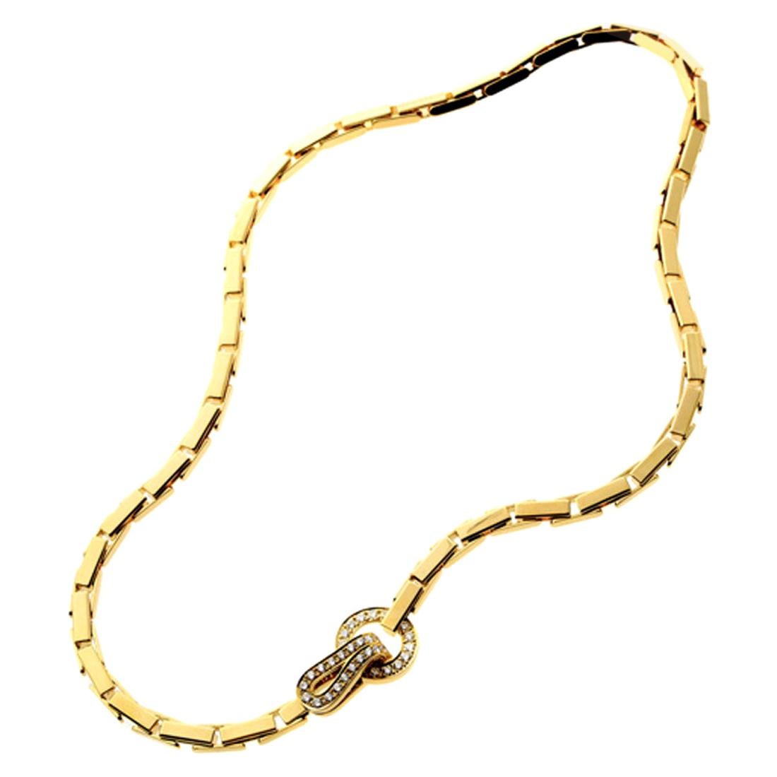 Cartier Agrafe Diamond Gold Necklace