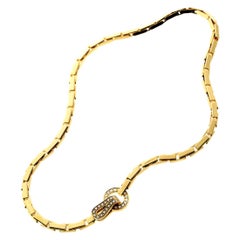 Cartier Agrafe Diamond Gold Necklace