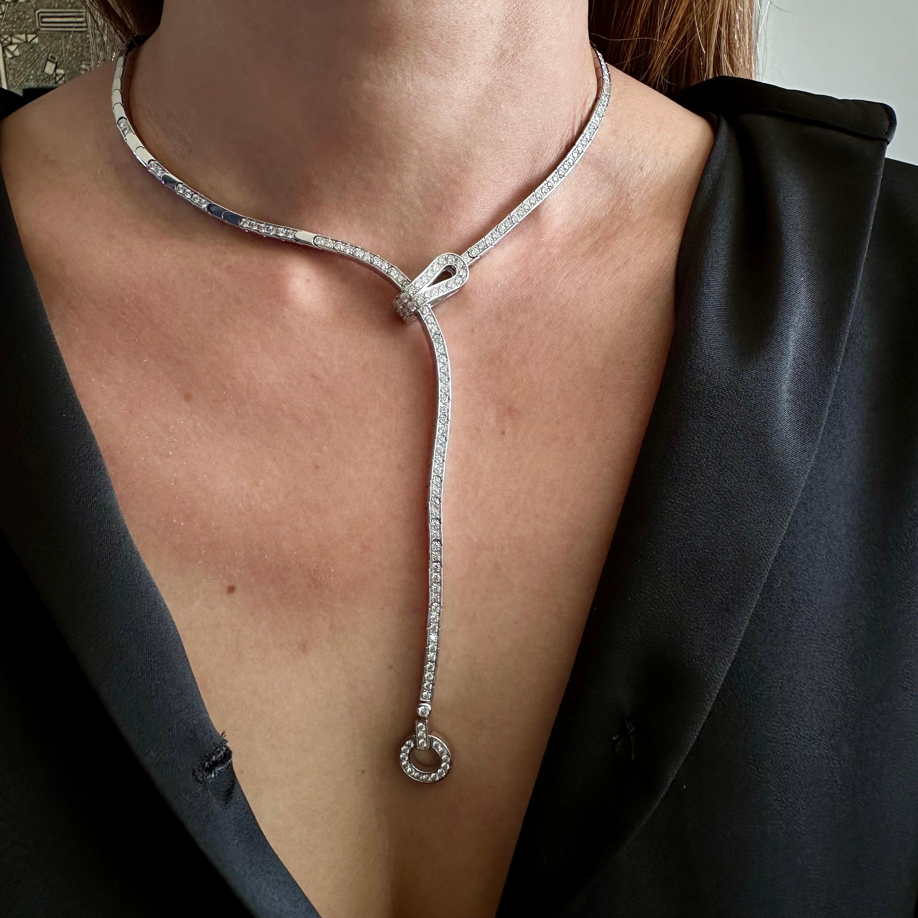 Cartier Agrafe Diamond Necklace  For Sale 7