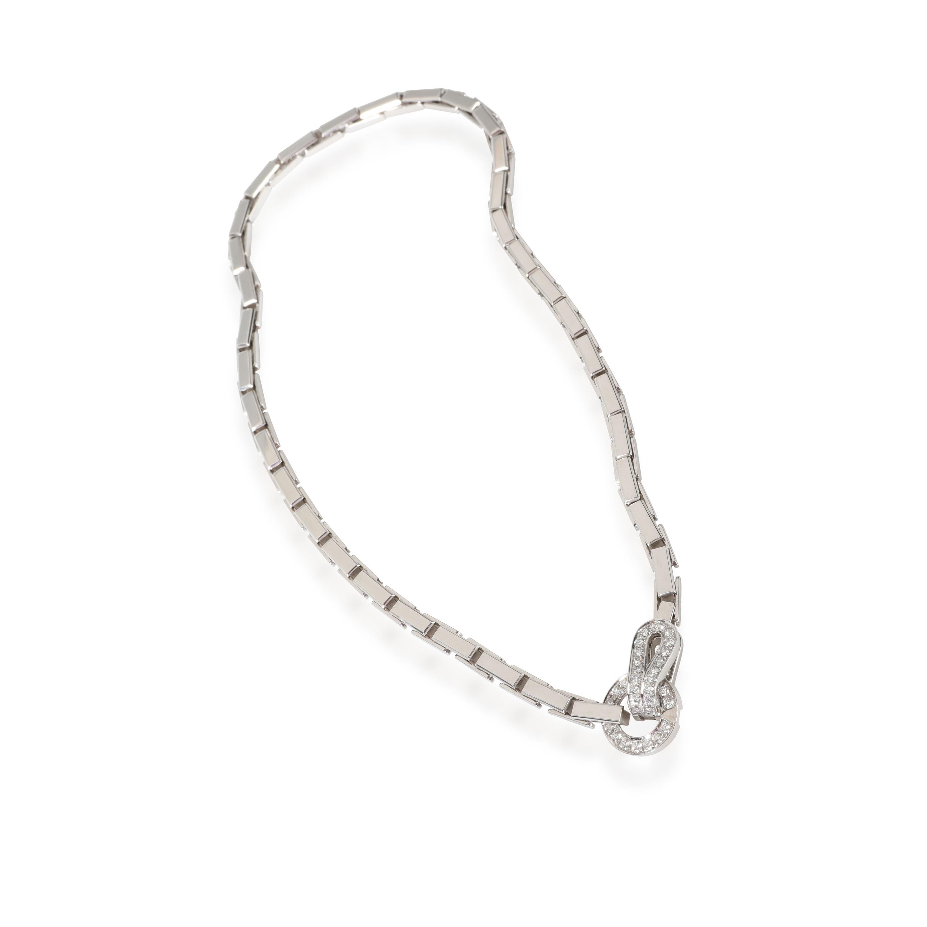 Cartier Agrafe Diamond Necklace in 18K White Gold 1.1 CTW
