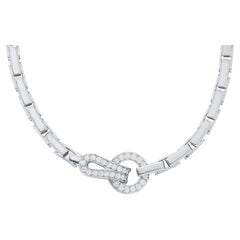 Cartier Agrafe Diamond Necklace in 18k White Gold