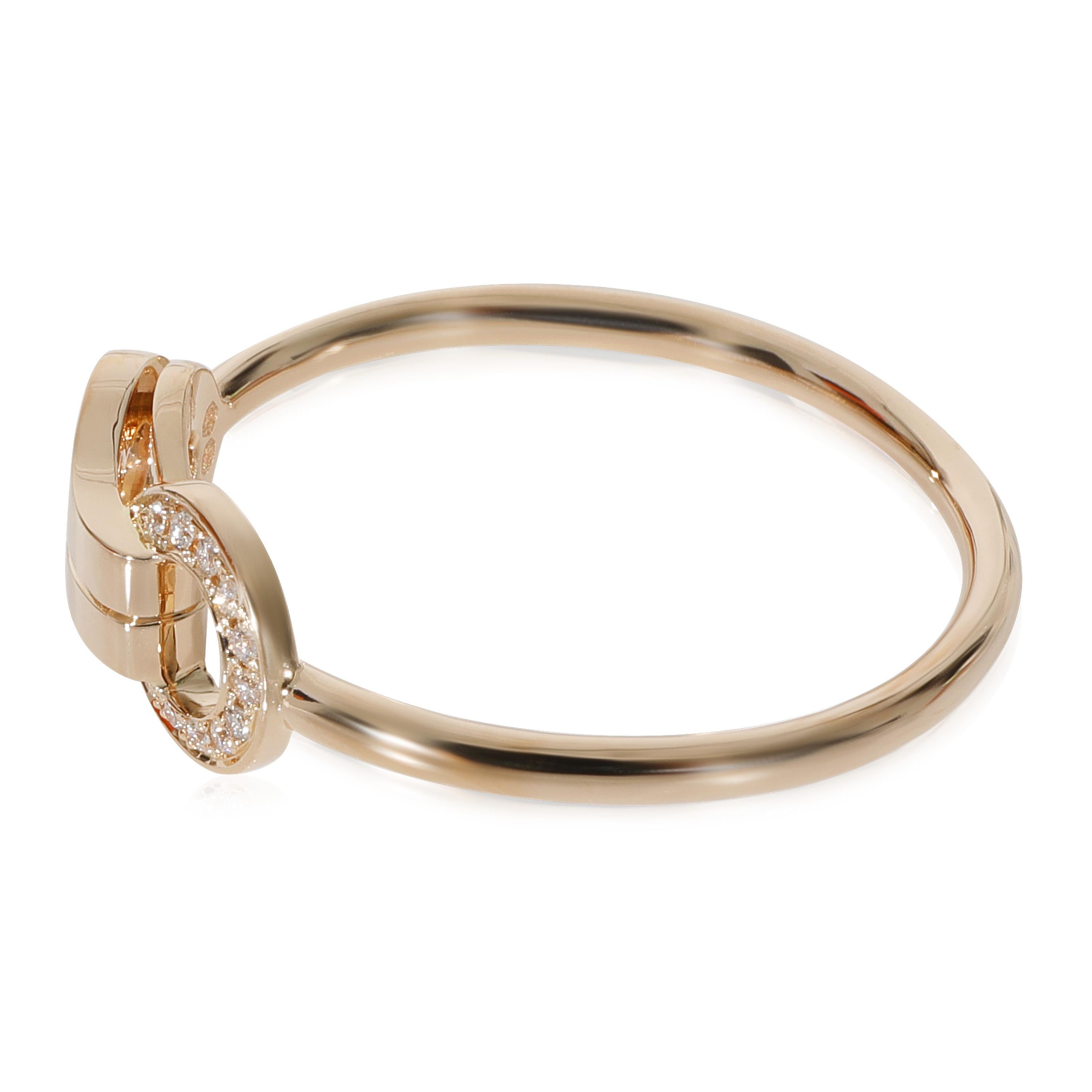Cartier Agrafe Diamantring aus 18 Karat Roségold mit 0,03 Karat für Damen oder Herren