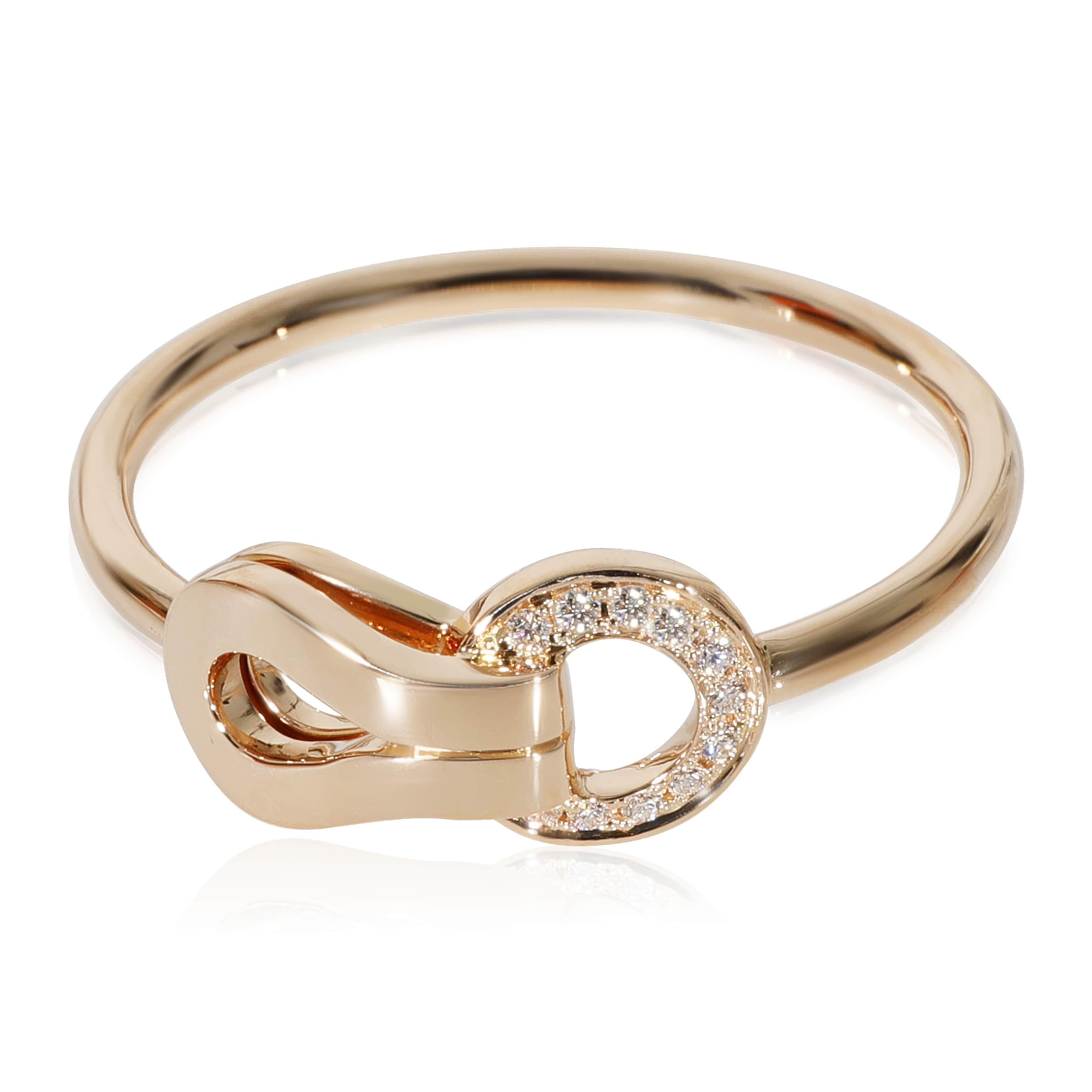 Cartier Agrafe Diamantring aus 18 Karat Roségold mit 0,03 Karat 2