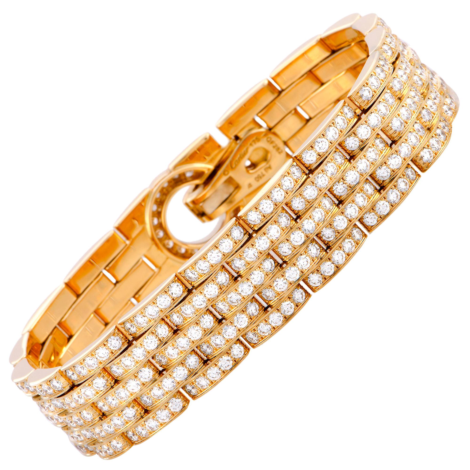 Cartier Agrafe Diamond Rose Gold Bracelet