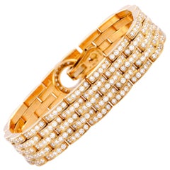 Cartier Agrafe Diamond Rose Gold Bracelet