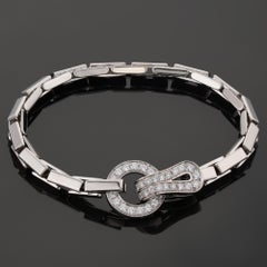 CARTIER Agrafe Diamond White Gold Bracelet