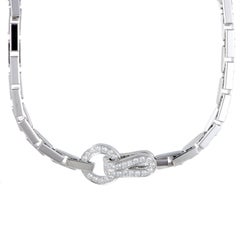 Cartier Agrafe Diamond White Gold Choker Necklace