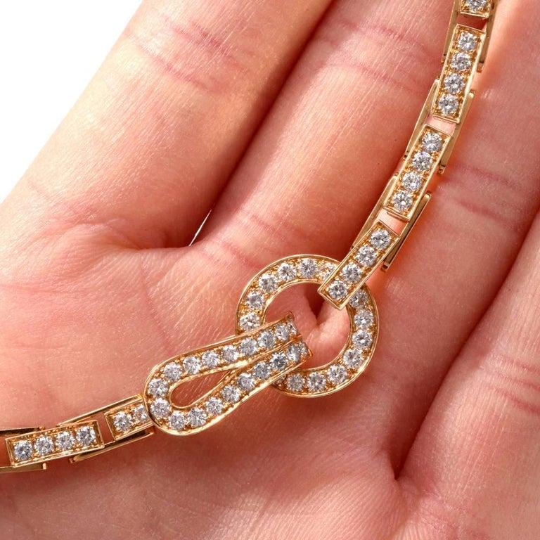 Cartier Agrafe Diamond Yellow Gold Choker Link Necklace 1