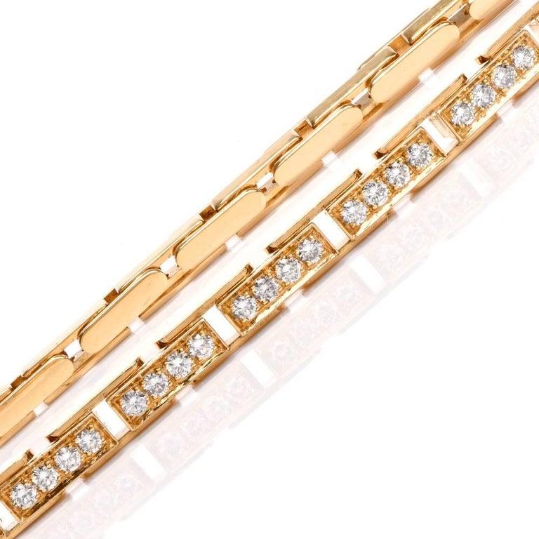 Cartier Agrafe Diamond Yellow Gold Choker Link Necklace 3