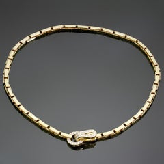 Cartier Agrafe Diamond Yellow Gold Necklace