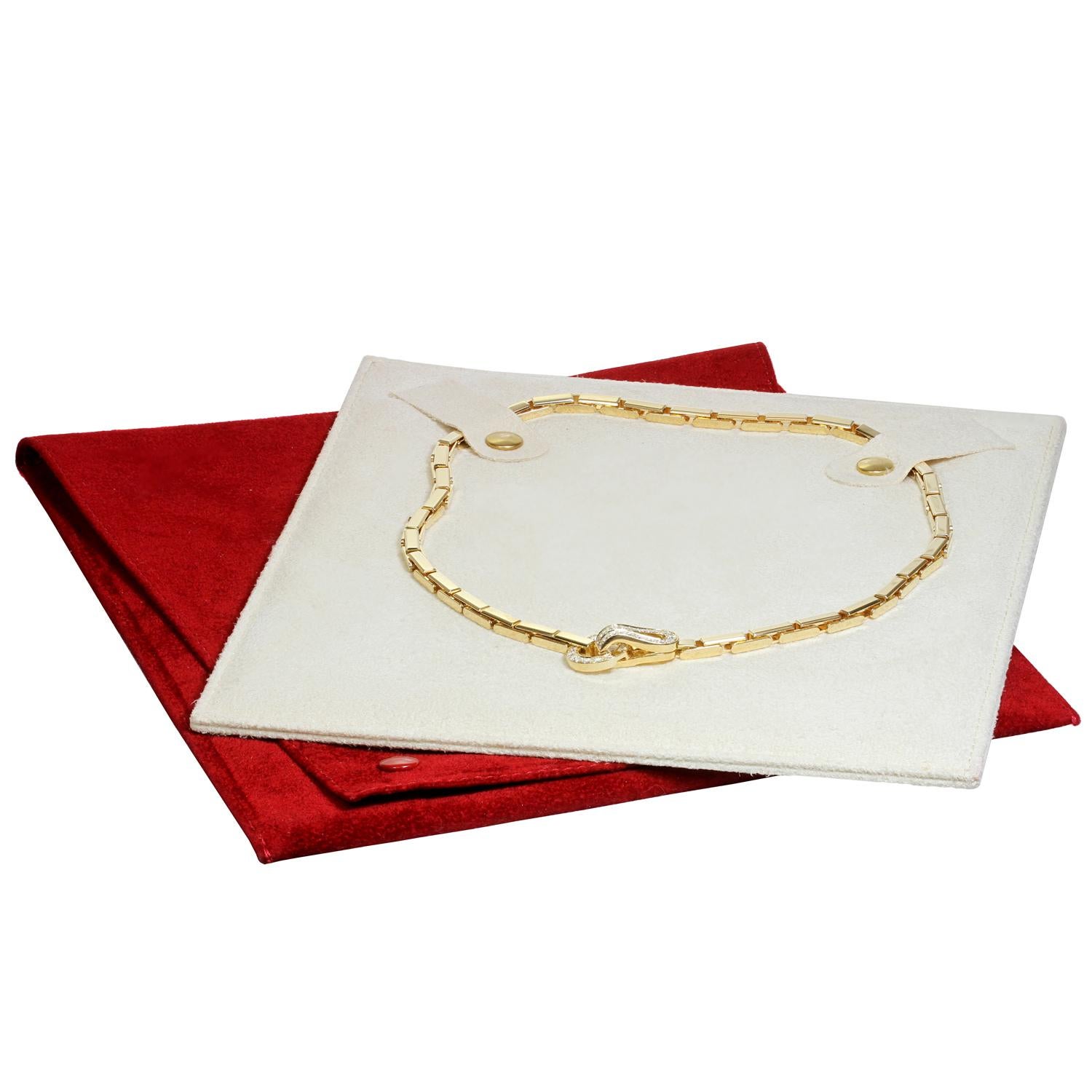 agrafe herringbone twisted necklace