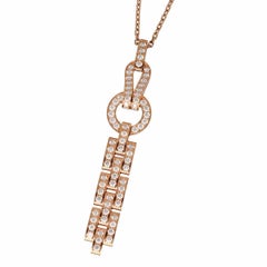 Cartier Agrafe Necklace, 1.48cts Diamond, 18K Pink Gold