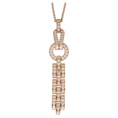 Collar Colgante Cartier Agrafe Diamantes 1,48cts Oro Rosa 18K