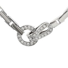 Cartier Agrafe Necklace 18K White Gold with Diamonds