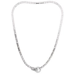 Cartier Agrafe Necklace 18K White Gold with Diamonds