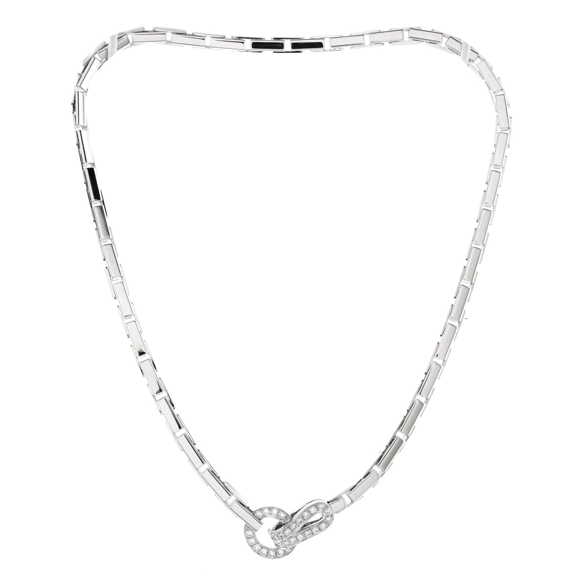 agrafe herringbone twisted necklace