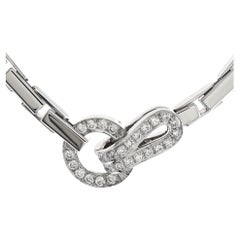 Cartier, collier Agrafe en or blanc 18 carats et diamants