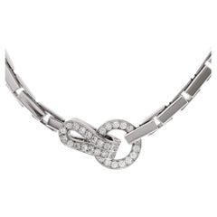 Cartier, collier Agrafe en or blanc 18 carats et diamants