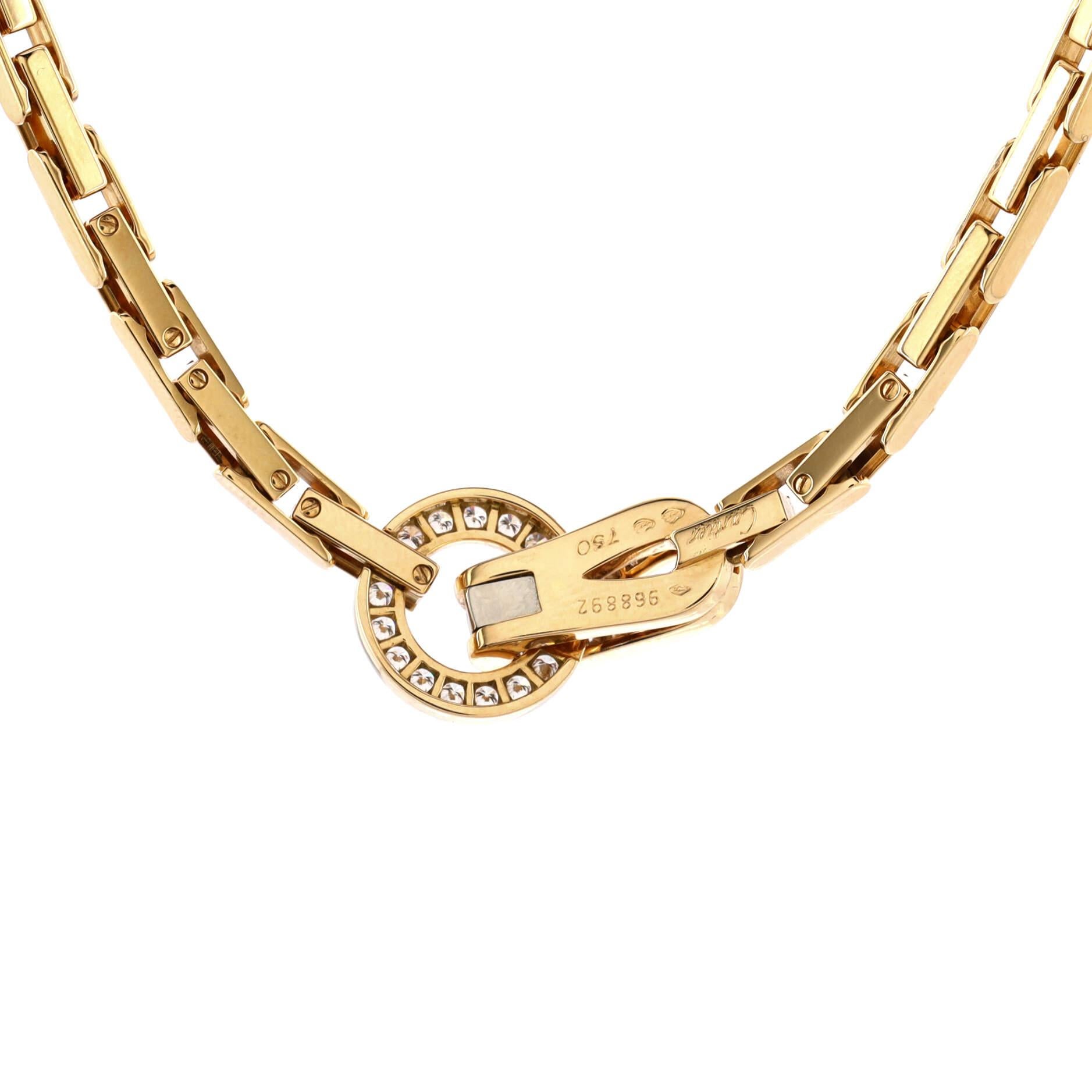 Cartier Agrafe Necklace 18K Yellow Gold and Diamonds 1