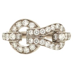 Cartier Bague Agrafe en or blanc 18 carats et diamants, petit modèle